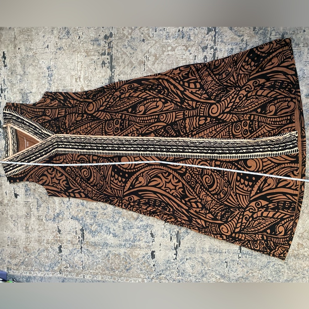 Soft Surroundings Ikaria Tribal Print Boho Maxi Dress Petite Large - Picture 3 of 5